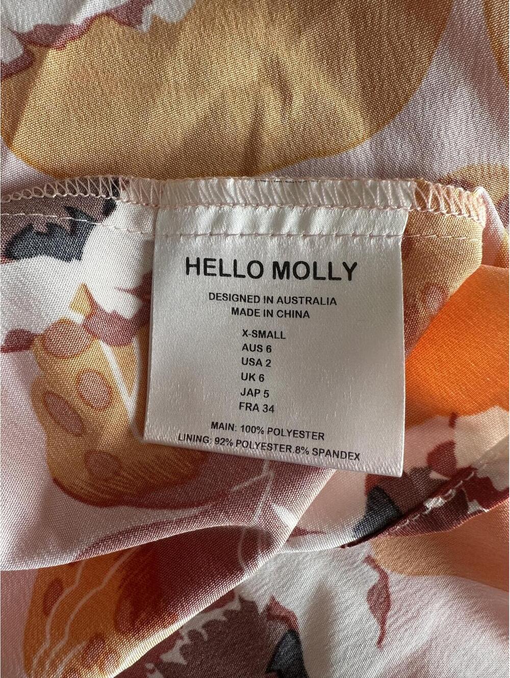 NWT Hello Molly Evergreen Heights Slit Leg Maxi Dress Orange Floral Women’s XS - Picture 7 of 15